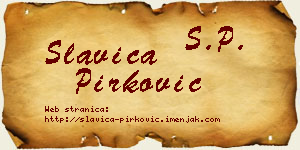 Slavica Pirković vizit kartica